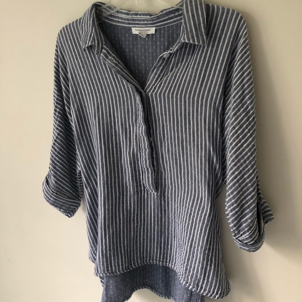 Beach Lunch Lounge Wear Blue white tunic